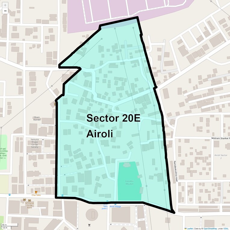 Location Map of Sector 20e Airoli