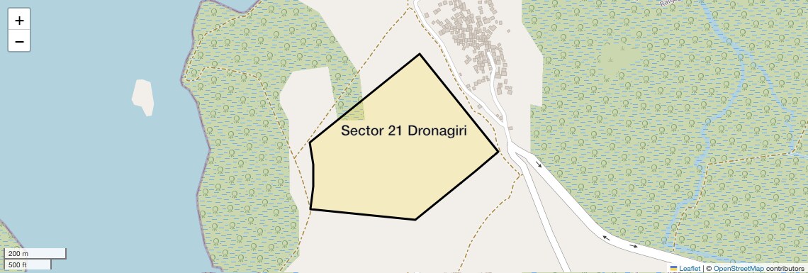 Location Map of Sector 21 Dronagiri, Navi Mumbai