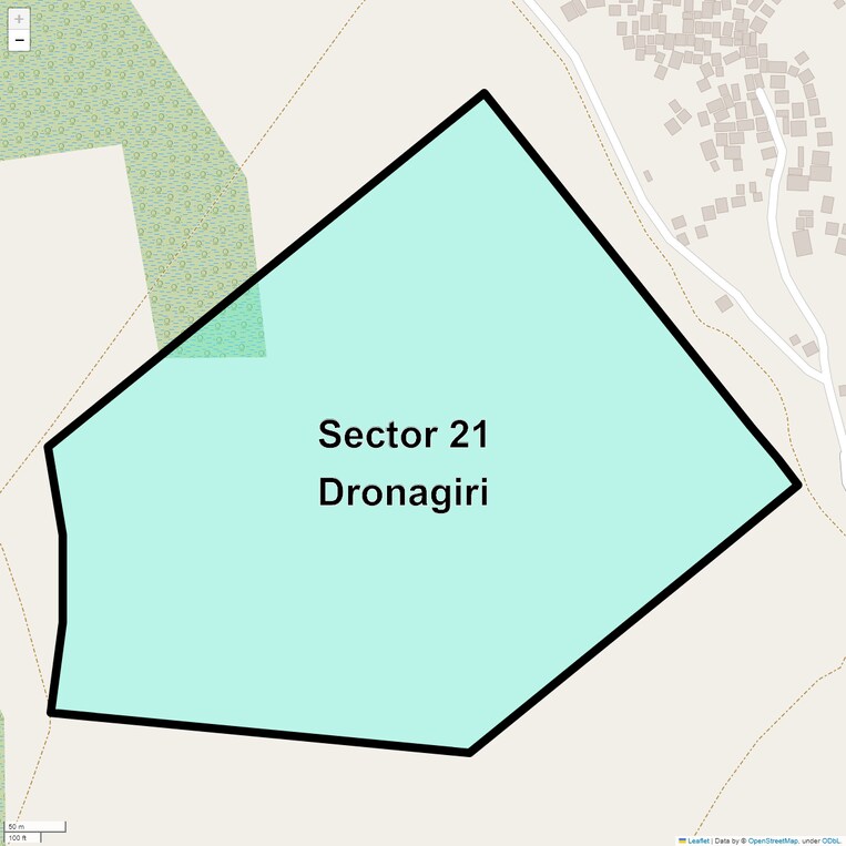 Location Map of Sector 21 Dronagiri