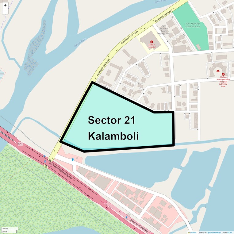 Location Map of Sector 21 Kalamboli