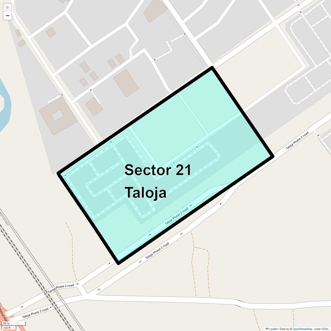 Location Map of Sector 21 Taloja, Navi Mumbai
