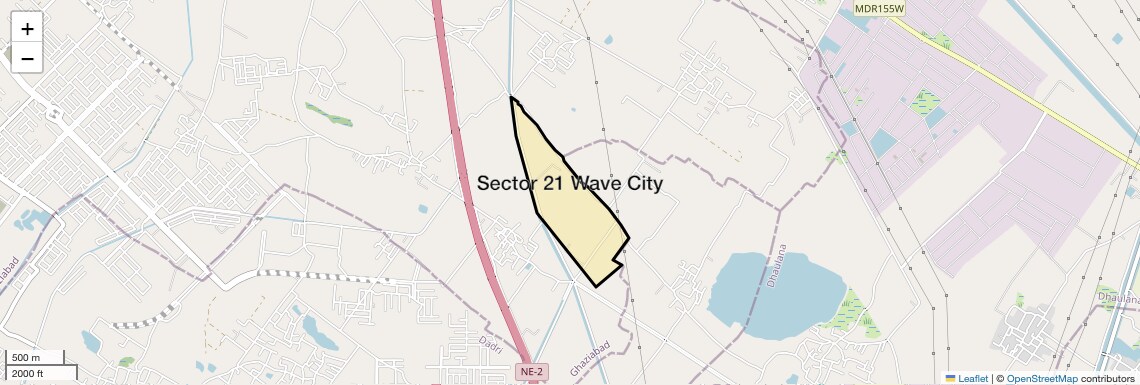 Location Map of Sector 21 Wave City, Ghaziabad
