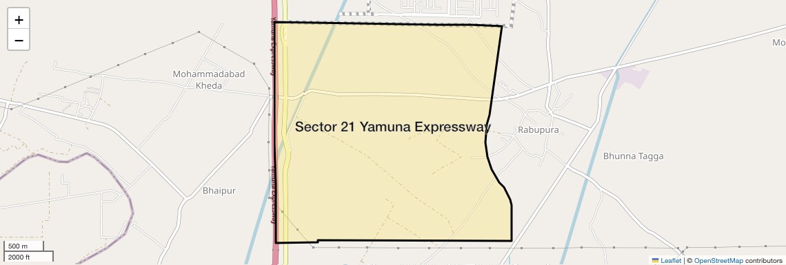 Location Map of Sector 21 Yamuna Expressway, Greater Noida