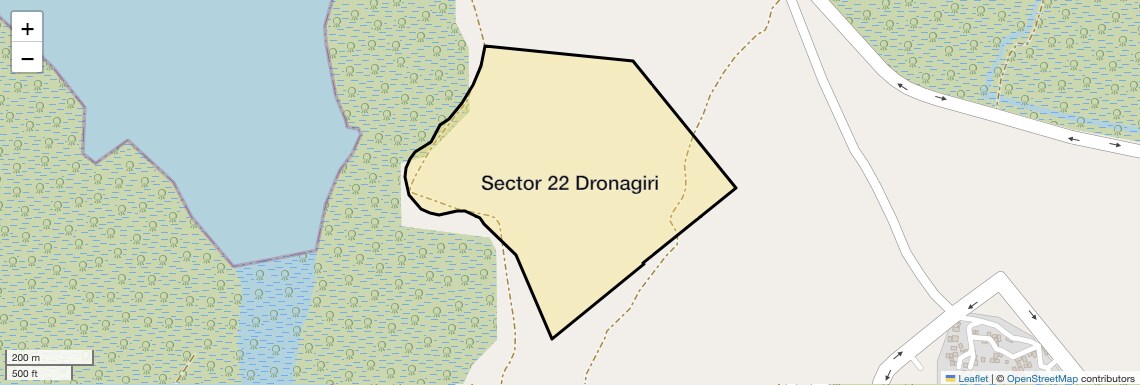 Location Map of Sector 22 Dronagiri, Navi Mumbai
