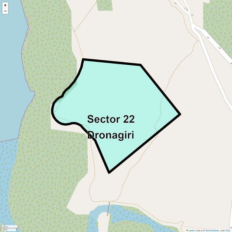 Location Map of Sector 22 Dronagiri