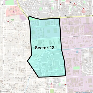 Location Map of Sector 22, Faridabad