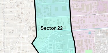 Location Map of Sector 22, Faridabad
