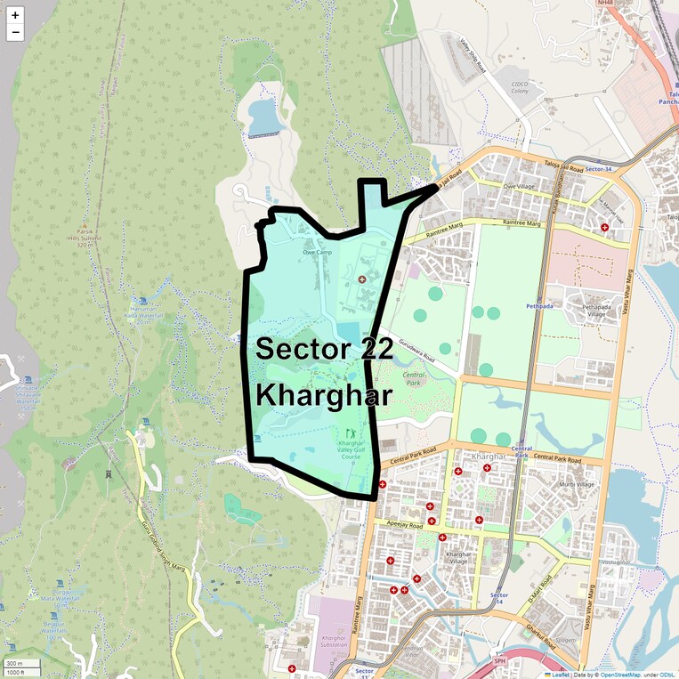 Location Map of Sector 22 Kharghar