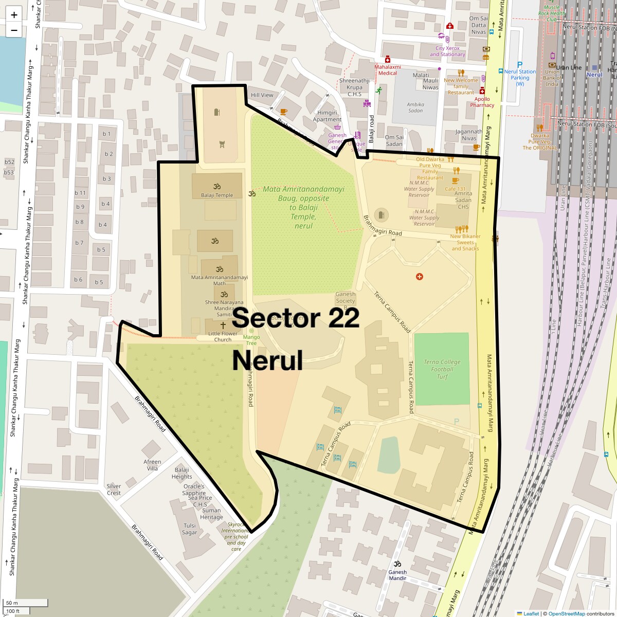 Sector 22 Nerul Map
