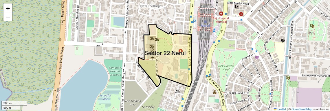 Location Map of Sector 22 Nerul, Navi Mumbai