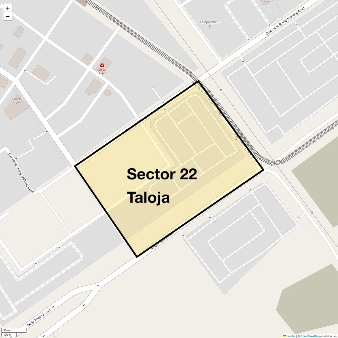 Location Map of Sector 22 Taloja, Navi Mumbai