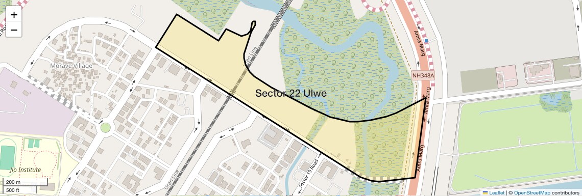 Location Map of Sector 22 Ulwe, Navi Mumbai