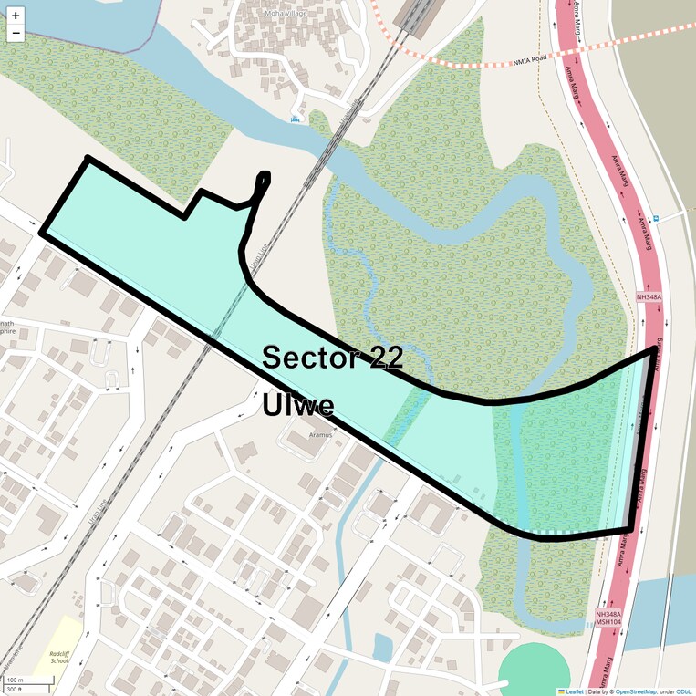 Location Map of Sector 22 Ulwe