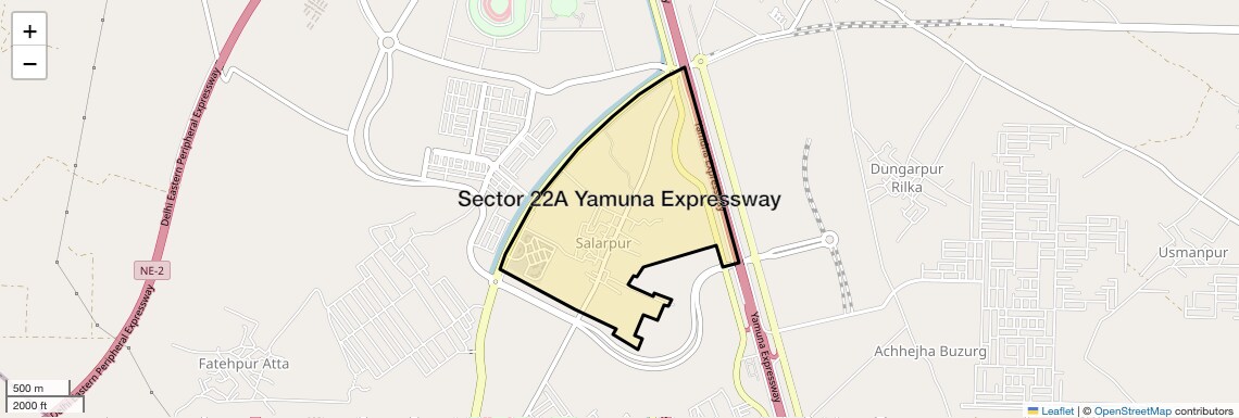 Location Map of Sector 22A Yamuna Expressway, Greater Noida