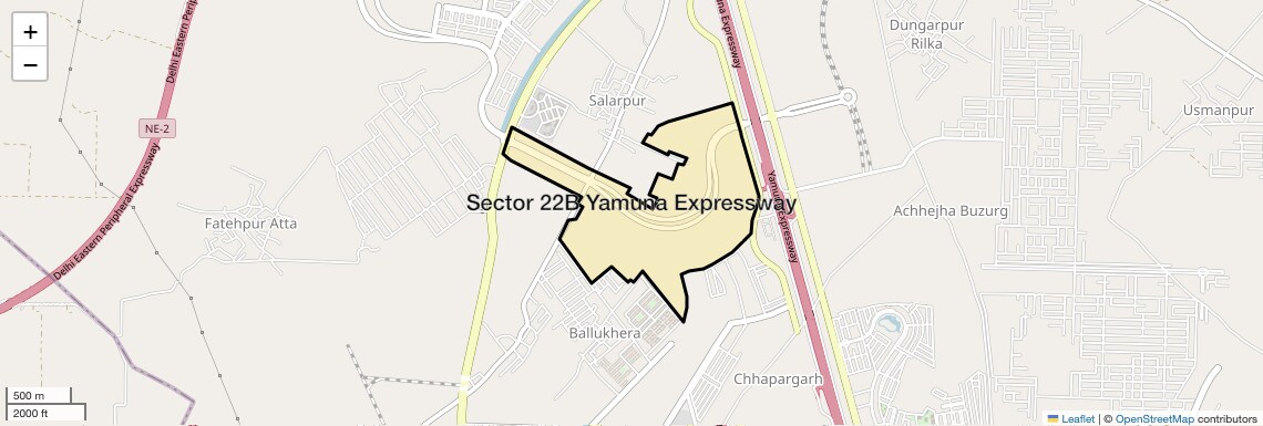 Location Map of Sector 22B Yamuna Expressway, Greater Noida