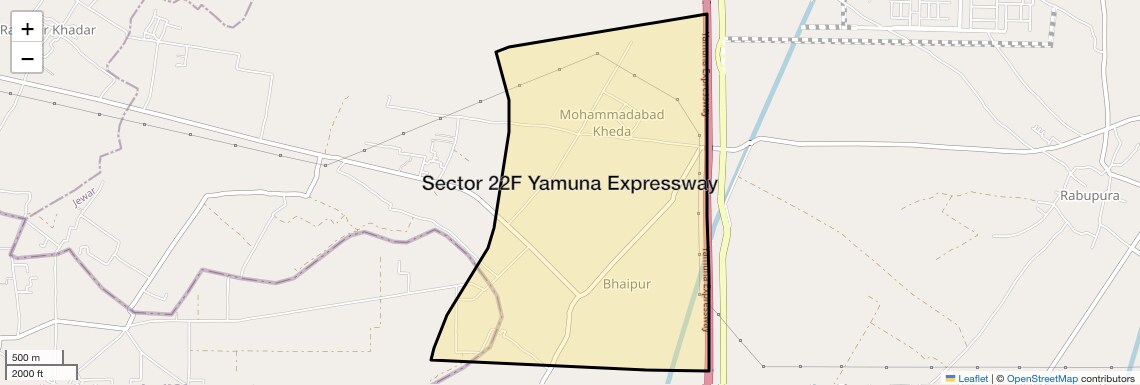 Location Map of Sector 22F Yamuna Expressway, Greater Noida