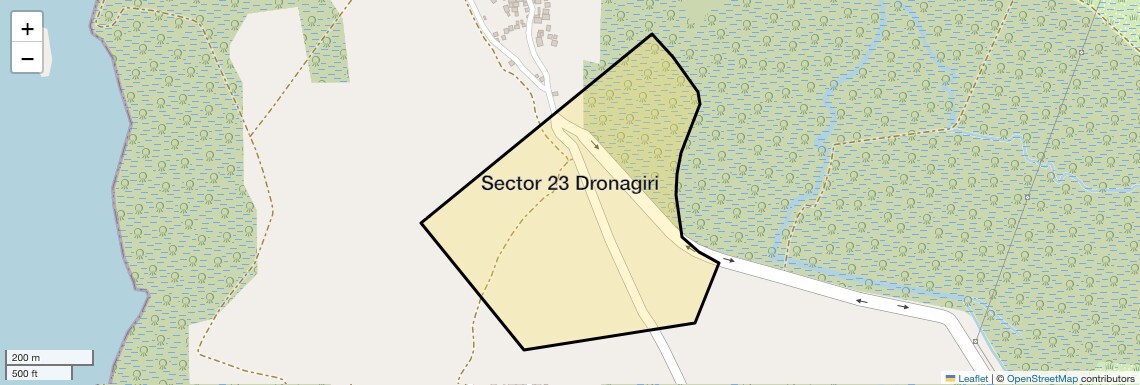 Location Map of Sector 23 Dronagiri, Navi Mumbai