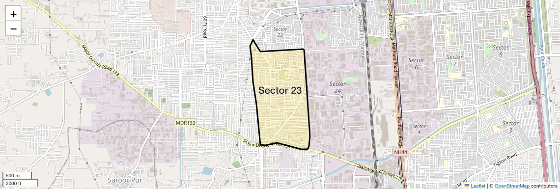 Check Time Travel of Sector 23, Faridabad