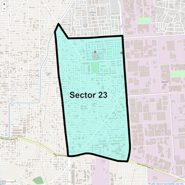 Location Map of Sector 23, Faridabad