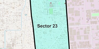 Location Map of Sector 23, Faridabad