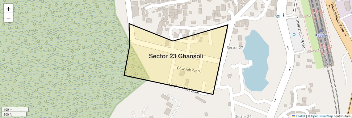 Location Map of Sector 23 Ghansoli, Navi Mumbai