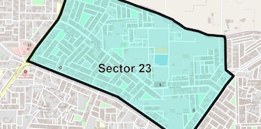 Location Map of Sector 23, Gurgaon