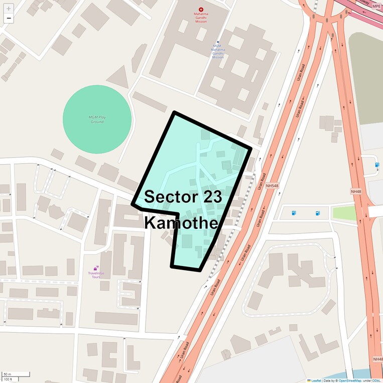 Location Map of Sector 23 Kamothe