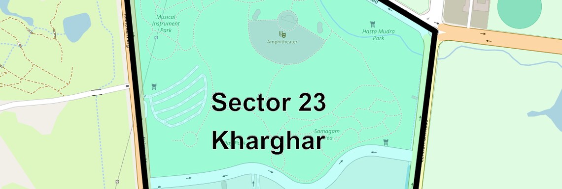 Location Map of Sector 23 Kharghar, Navi Mumbai