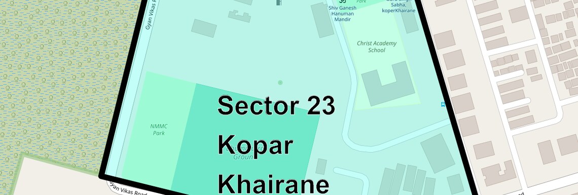 Location Map of Sector 23 Kopar Khairane, Navi Mumbai