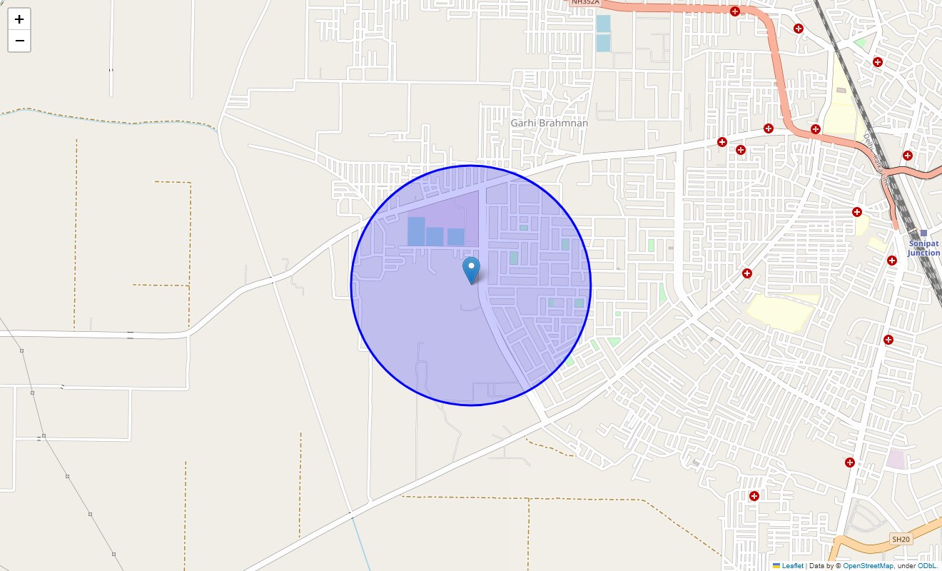 Location Map of Sector 23, Sonipat