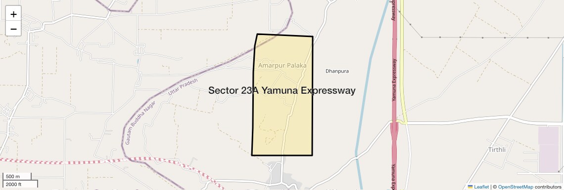 Location Map of Sector 23a Yamuna Expressway, Greater Noida