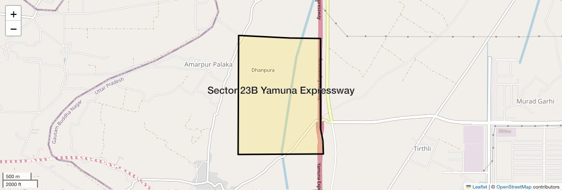 Location Map of Sector 23B Yamuna Expressway, Greater Noida