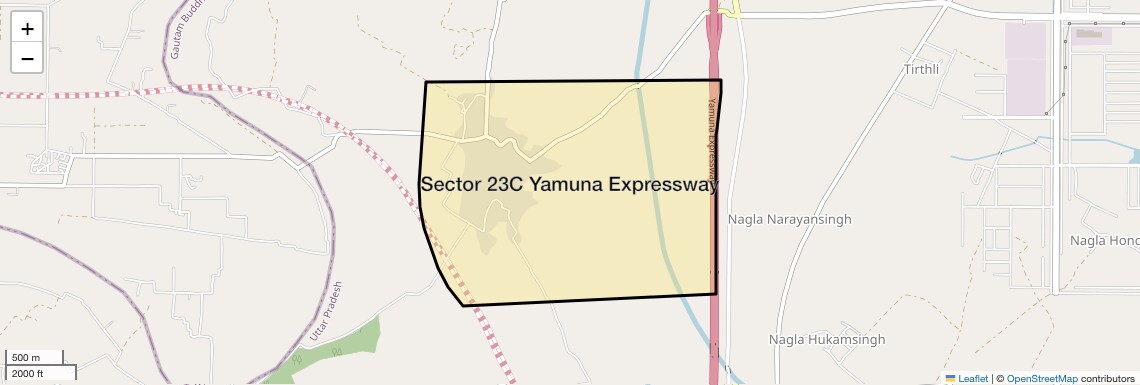 Location Map of Sector 23C Yamuna Expressway, Greater Noida