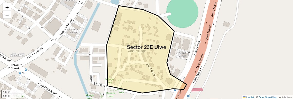 Location Map of Sector 23E Ulwe, Navi Mumbai