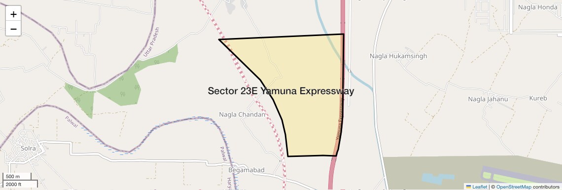 Location Map of Sector 23E Yamuna Expressway, Greater Noida