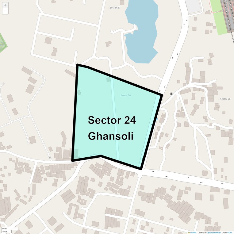 Location Map of Sector 24 Ghansoli