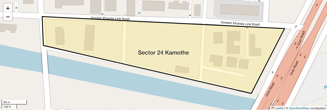 Location Map of Sector 24 Kamothe, Navi Mumbai