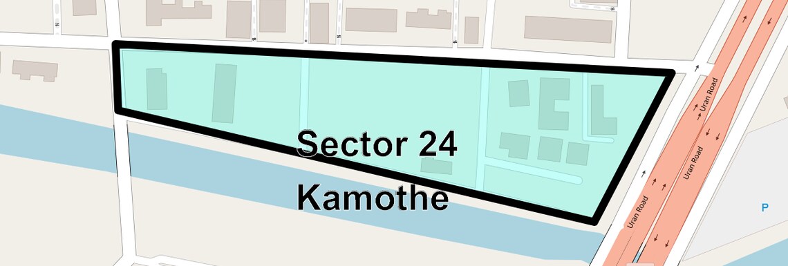 Location Map of Sector 24 Kamothe, Navi Mumbai