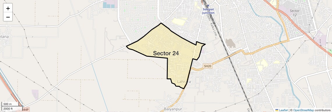 Location Map of Sector 24, Sonipat
