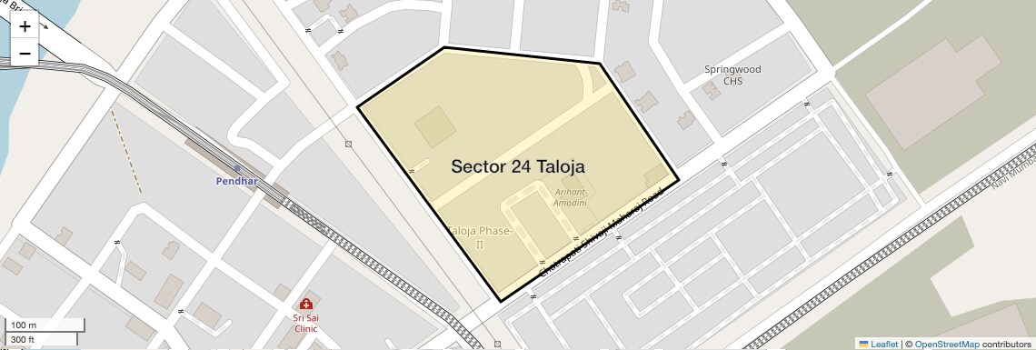 Location Map of Sector 24 Taloja, Navi Mumbai