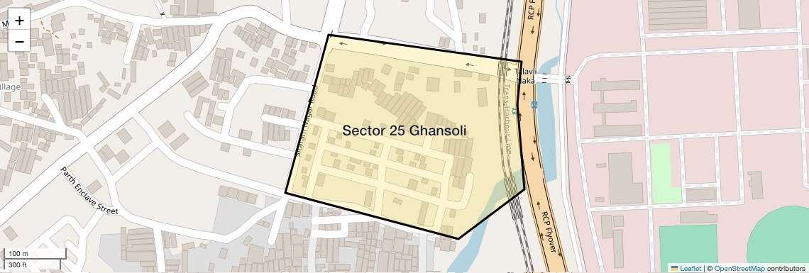 Location Map of Sector 25 Ghansoli, Navi Mumbai