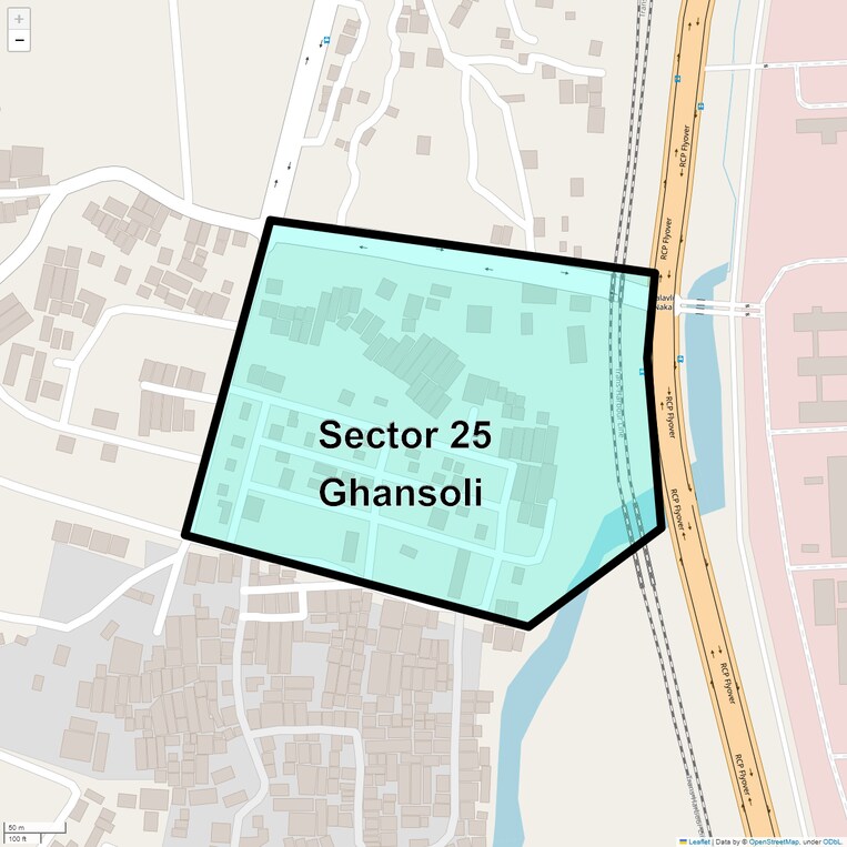 Location Map of Sector 25 Ghansoli