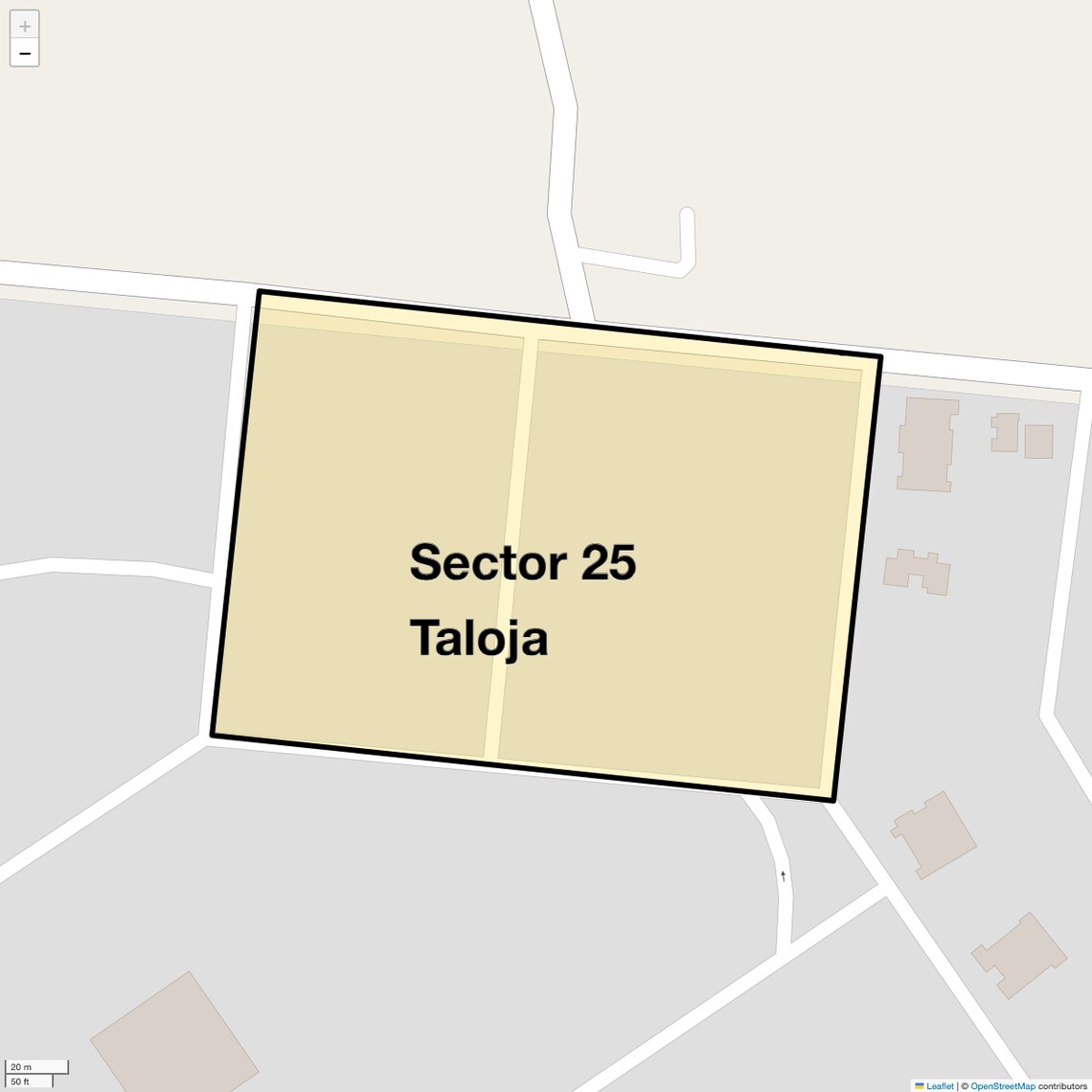 Location Map of Sector 25 Taloja, Navi Mumbai