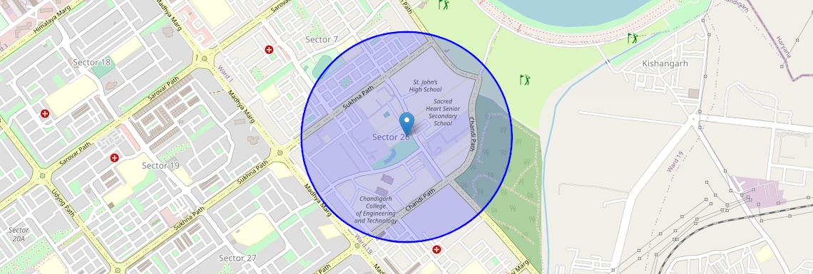 Location Map of Sector 26, Chandigarh