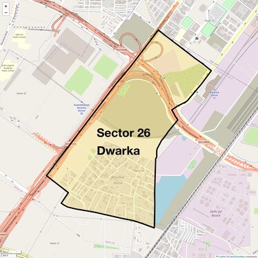 Location Map of Sector 26 Dwarka, Delhi