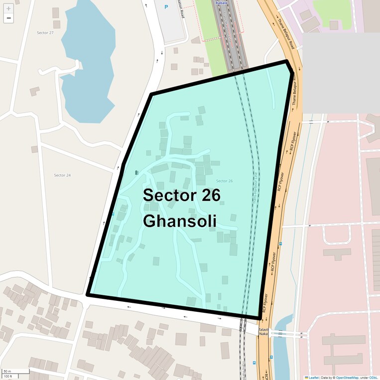 Location Map of Sector 26 Ghansoli