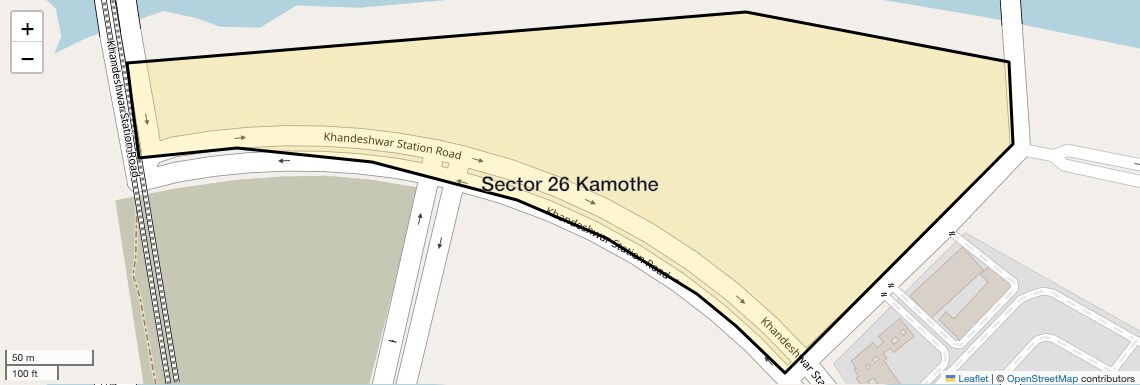 Location Map of Sector 26 Kamothe, Navi Mumbai