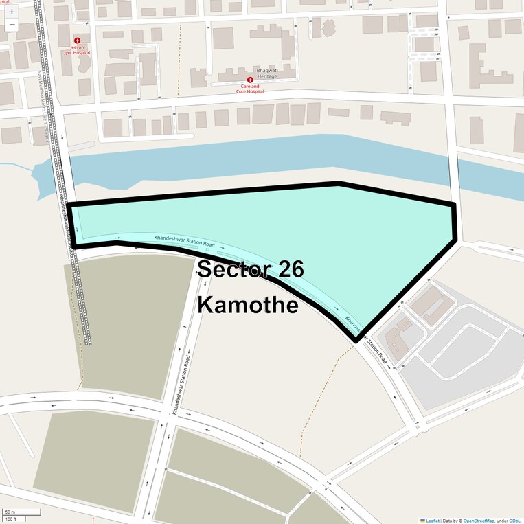 Location Map of Sector 26 Kamothe