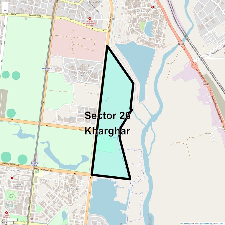 Location Map of Sector 26 Kharghar