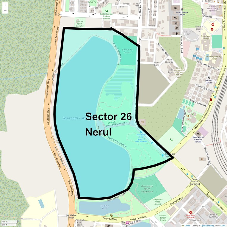 Location Map of Sector 26 Nerul